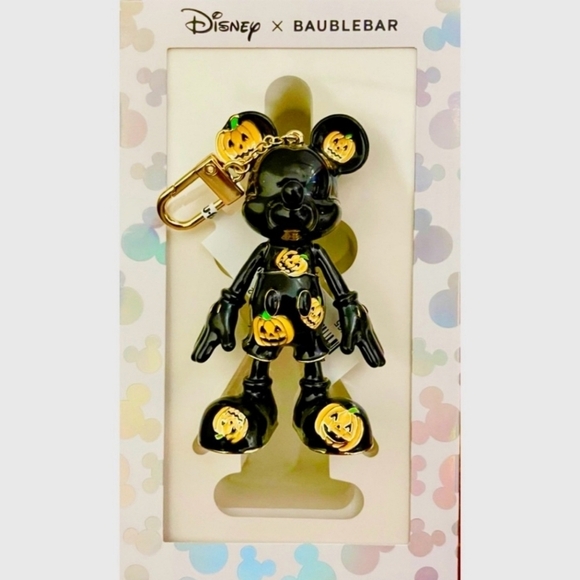 Disney x baublebar Collector Mickey's Halloween jack o lantern Pumpkin Bag charm - Picture 3 of 5